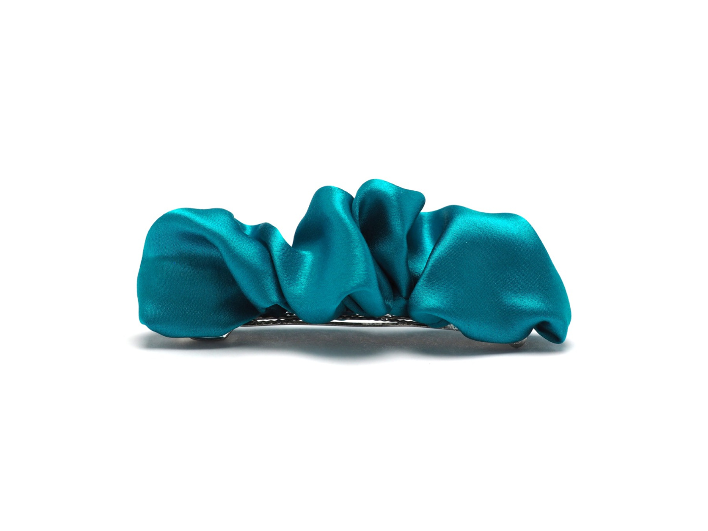 JSPK-02 Jedwabna spinka do w�os�w kolor turkusowy